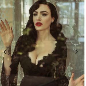 La Sorcière Top in Black, size small by La Femme en Noir